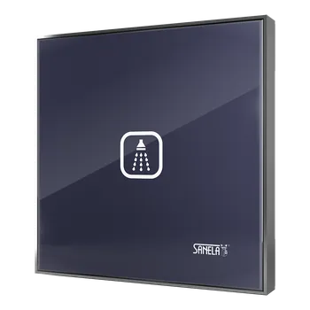 Sanela - Elektronické dotykové ovládání sprchy s elektronikou ALS pro jednu vodu, barva skla REF 7016 tmavě šedá, podsvícení bílé, 24 V DC
