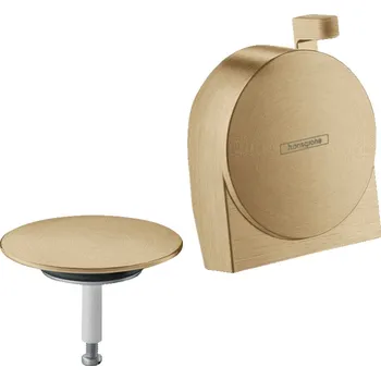 Vodovodní baterie Hansgrohe Exafill S Vrchní sada vanového výtoku, odtokové a přepadové soupravy, kartáčovaný bronz 58117140