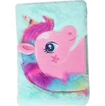 Plyšový deník A5 Tyrkysový jednorožec