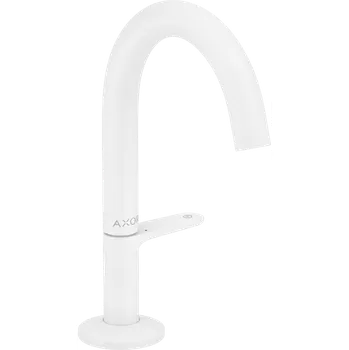 Vodovodní baterie AXOR One umyvadlová baterie Select 140 s odtokovou soupravou Push-Open, matná bílá 48010700