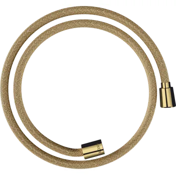 Sprchová hadice AXOR ShowerSolutions textilní sprchová hadice 1,25 m s kónickou a válcovou matkou, leštěný vzhled zlata 28227990