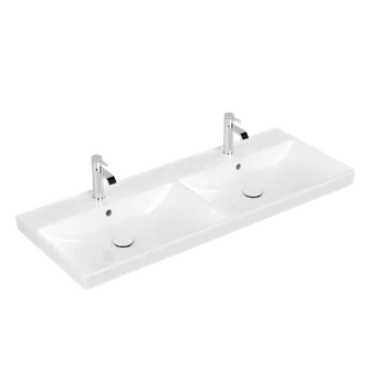 Umyvadlo Villeroy & Boch Avento - Dvojité umyvadlo 1200x470mm, s přepadem, alpská bílá 4A23CK01