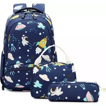 Školní batoh Meiso chlapecký školní batoh set 3v1 Kosmonaut 19L