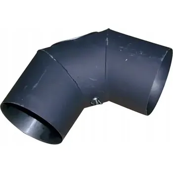 Kouřovod Kouřové koleno Eurometal s otvorem 125mm / 90ks tl. 1,5mm ČERNÉ