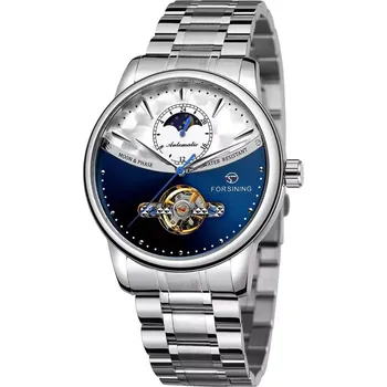 Hodinky FORSINING pánské automatické hodinky Moonlight 9M3S5 Modré