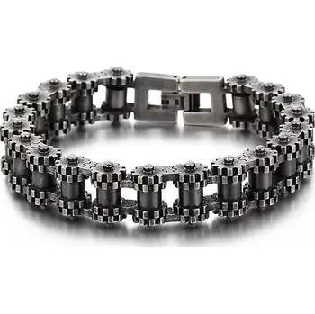 Náramek Náramek z chirurgické oceli Moto Machine Vintage Dark