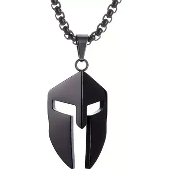 Přívěsek Přívěšek z chirurgické oceli Spartan warrior Černý - Model BEZ ŘETÍZKU (pouze přívěsek)
