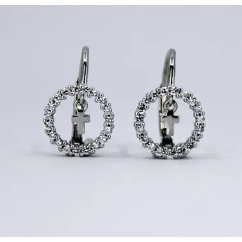 Náušnice Steel Edge Stříbrné náušnice se zirkony 312246002