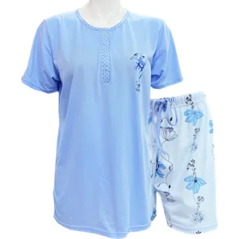 Dámské pyžamo n-feel Dámské pyžamo šortkové Vianta - DK131 Barva: Tyrkysová, Velikost: XXL