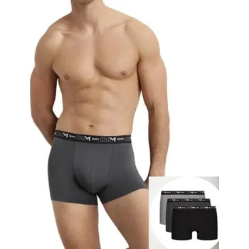 Boxerky Pánské boxery DIM 6596 3ks GREY šedá XL
