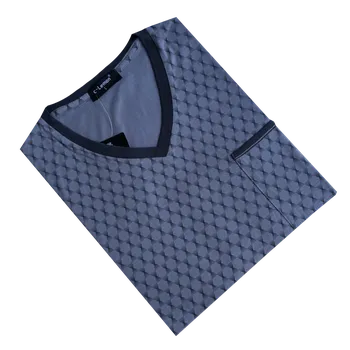 Pánská noční košile Pánské noční košile s dlouhým rukávem - C-Lemon AL2825V Barva: Šedá, Velikost: L