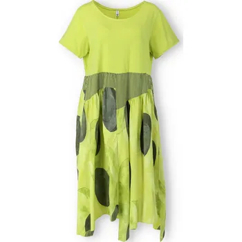 Dámské šaty Bavlněné šaty PRUH TODAY 22129 barva: zelená-limetka