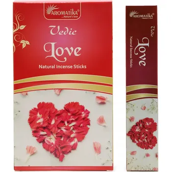 Čajovna INDICKÉ PŘÍRODNÍ VONNÉ TYČINKY VEDIC AROMATIKA LOVE 15 g LÁSKA