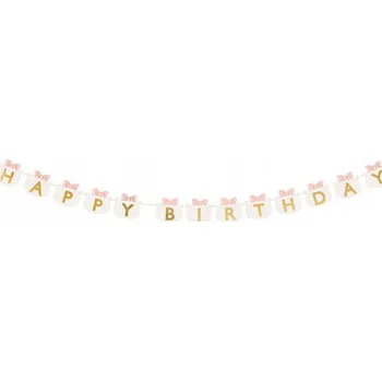 Banner girlanda narozeniny kočka kotě Happy Birthday