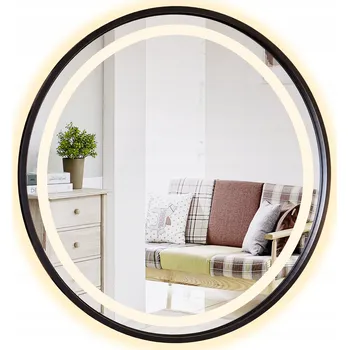 Zrcadlo Zrcadlo Stylowelustro nástěnné kulaté kovový rám 900 x 900 mm