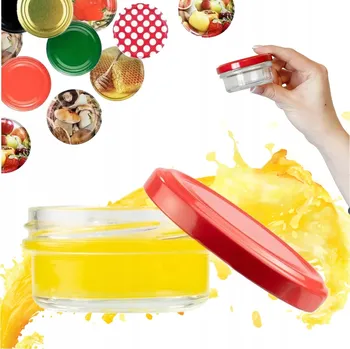 Zavařovací sklenice ZAVAŘOVACÍ SKLENIČKA 65 ML + VÍČKO NA MED, DŽEM SVATBA , SVATEBNÍ ZAVAŘOVACÍ SKLENICE , KOŘENÍ
