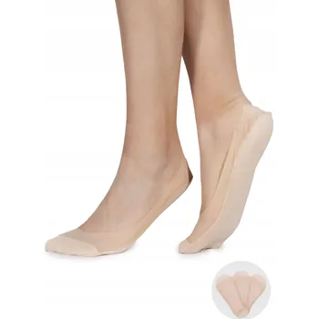 Dámské ponožky Dámské Ponožky kotníkové ponožky s bavlněnou špičkou béžové 3 páry (36-41) YOCLUB