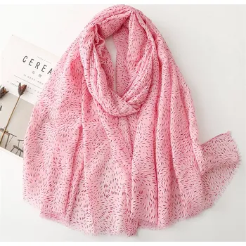 Šála Bavlněný růžový šátek/šála 90x180 cm, WHITE ORCHID