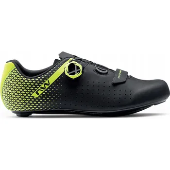 Pánské cyklistické tretry Pánské silniční boty Northwave Core Plus 2 černo/žluté fluo vel. 41.5 EU