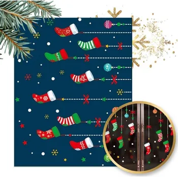 Vánoční dekorace VÁNOČNÍ OZDOBY NÁLEPKY NA OKNO, VÁNOČNÍ DEKORACE Mikuláš 2 KS