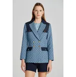 SAKO GANT SLIM MONOGRAM JACQUARD BLAZER SALTY SEA