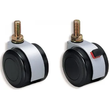 Nábytkové kování Dvojitá kolečka, se závitovým čepem FAU55N10R