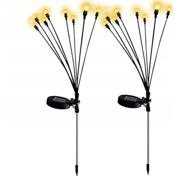 Venkovní osvětlení SOLÁRNÍ ZAHRADNÍ LAMPY 8ks ZAPICHOVACÍ KULIČKY VODĚODOLNÉ 2 KOMPLETY BÍLÁ ZI