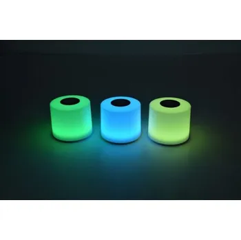 Lampička LUTEC CONNECTED 8506201331 NOMA venkovní stolní svítidlo LED 2x2,3W 2x150lm 2700-6500K+RGB IP44 bílá USB