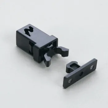 Nábytkové kování Zaklapávací uzávěr, nemagnetický, MINI ESN-195/BLK