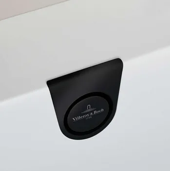 Vodovodní baterie Villeroy & Boch Oberon 2.1 - Napouštění vody integrované v přepadu, černá matná UPCON0144-33