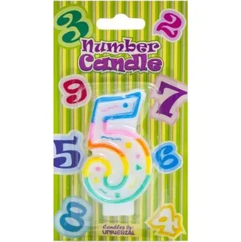 Dortová svíčka Dortová svíčka 5, velikost 6x4 cm