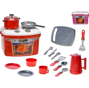 Dětská kuchyňka Přenosný set -sporák s nádobím