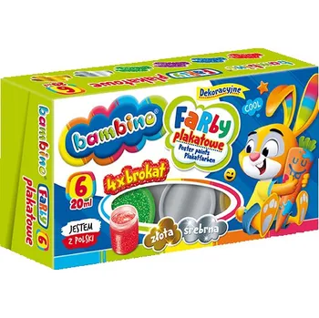 Vodová barva Bambino Temperové třpytivé barvy 20 ml (6 barev)