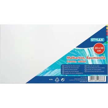 Malířské plátno Malířské plátno natažené na kartonu STYLEX 20 x 30 cm, 3 mm