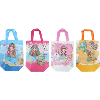 Dárková taška Dárková taška S 27x29x12 cm Mořská panna - netkaná textílie