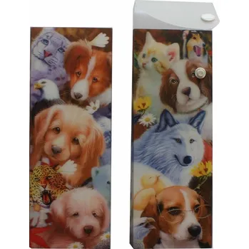 Penál plastový penál, motiv domácí zvířata