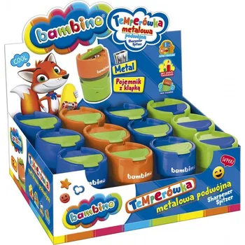 Ořezávátko Dvojité kovové ořezávátko BAMBINO