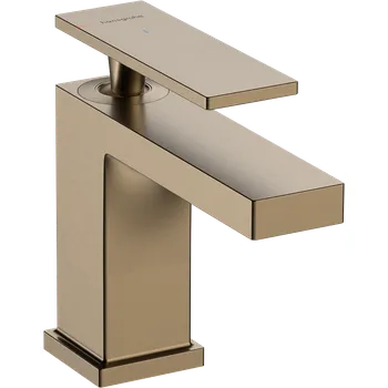 Hansgrohe Tecturis E Páková umyvadlová baterie 80 CoolStart EcoSmart+ s odtokovou soupravou s táhlem, kartáčovaný bronz 73002140