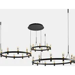 ITALUX PND-83812-60 Almelo závěsné svítidlo LED D1870mm 137,6W/5347lm 3000K černá, zlatá