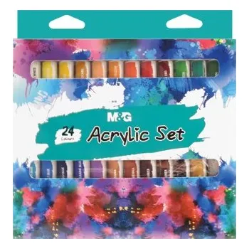 Vodová barva Barvy akrylové M&G 12 ml - sada 24 ks