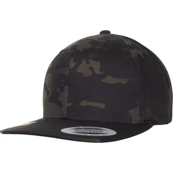 Kšiltovka Čepice kšiltovka Snapback, FLEXFIT Yupoong baseballová, army tmavá maskáčová