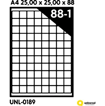 Speciální papír Samolepicí etikety A4 25 x 25 x 88, 100 listů