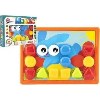 Mozaika klobouček 4cm pro nejmenší 26ks + předlohy 6ks 24m+