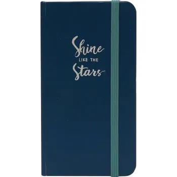 Blok Zápisník s elastickým uzávěrem, modrý,60 listů, papír 80g, 75x135mm