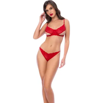 Podprsenka Mapalé - otevřená podprsenka set (červený)