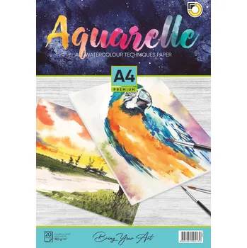 Krepový papír Blok akvarelový A4, 20 listů, papír 180 g
