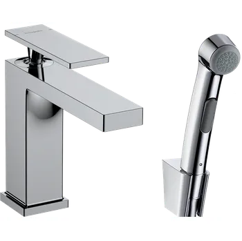 Vodovodní baterie Hansgrohe Tecturis E Páková umyvadlová baterie 110 s ruční sprchou Bidette a sprchovou hadicí 160 cm, chrom 73210000