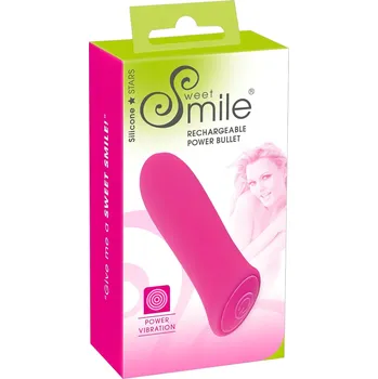 Vibrátor SMILE Power Bullet - akumulátorový, extra silný malý vibrátor (růžový)