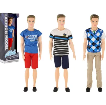 Panenka Panáček Abel model plast 30 cm 3 druhy v krabici 12x33x6cm