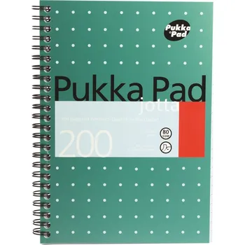 Pukka Pad spirálový blok Metallic Jotta A5, papír 80g,100 listů, čtverečkovaný,zelený